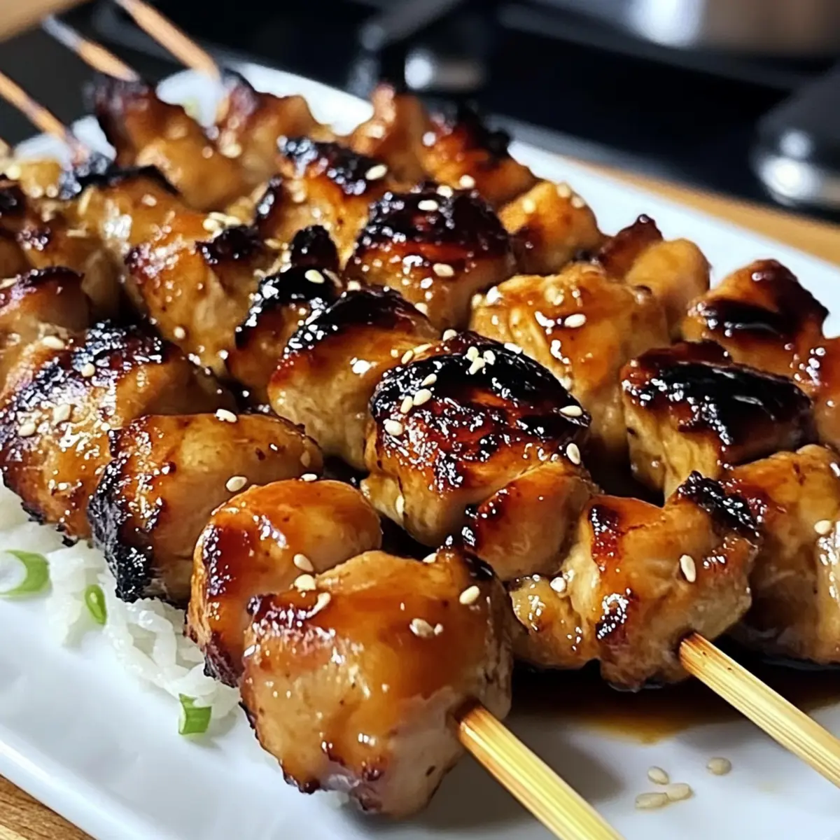 Hühnchen Yakitori mit hausgemachter Soße