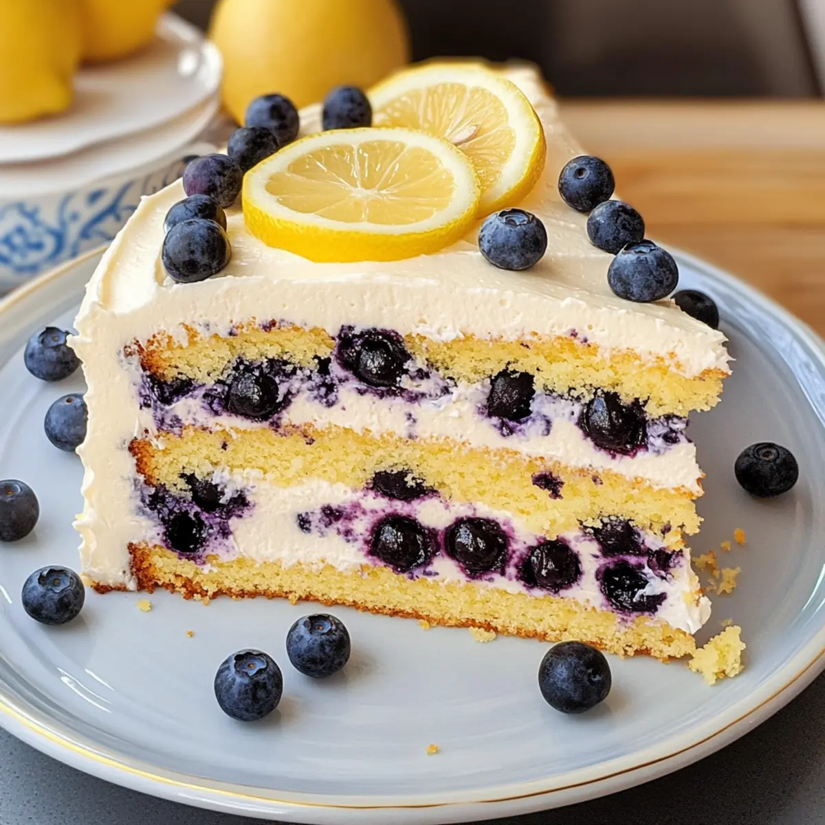 Zitronen-Heidelbeer-Kuchen für perfekten Sommergenuss