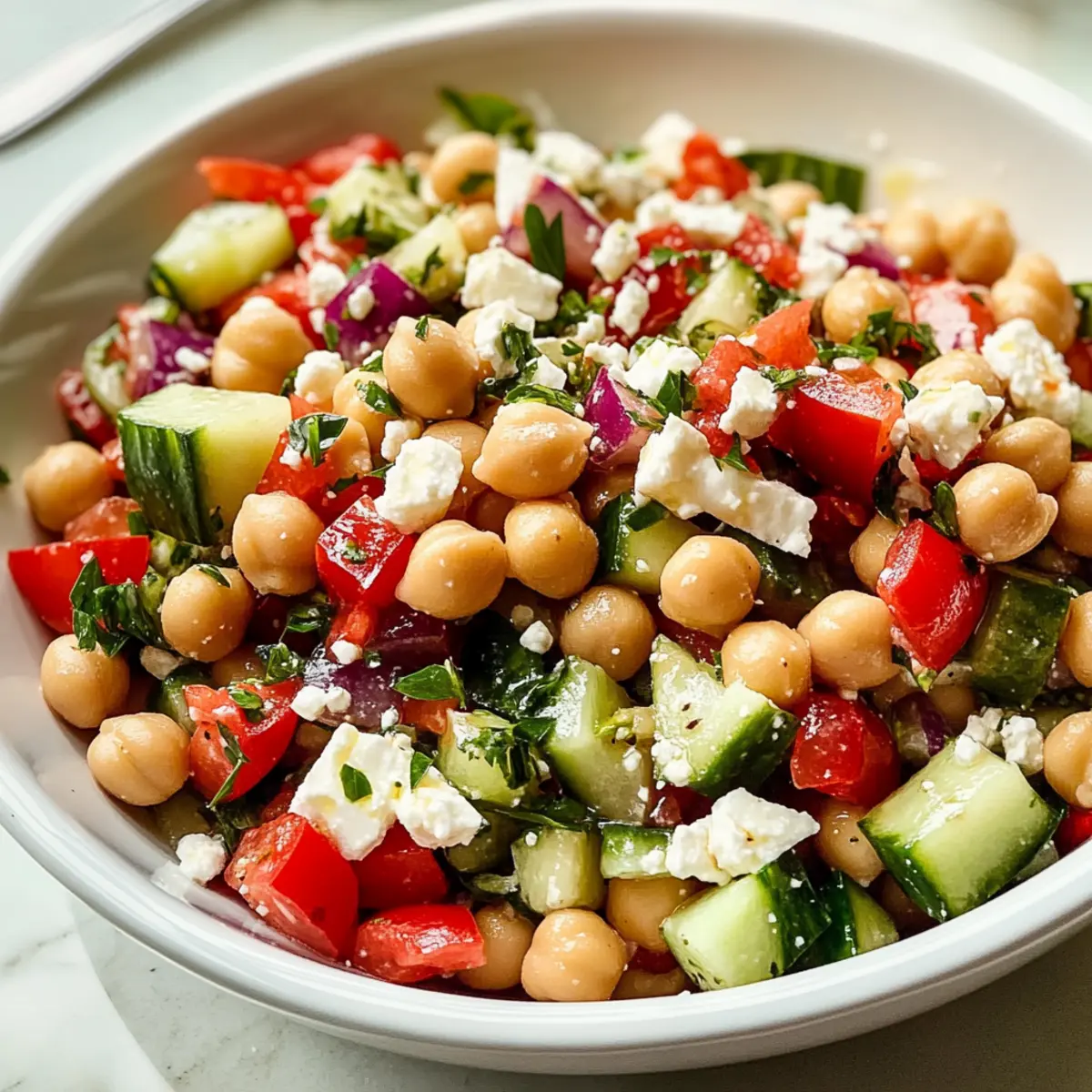 Mediterraner Kichererbsensalat leicht gemacht