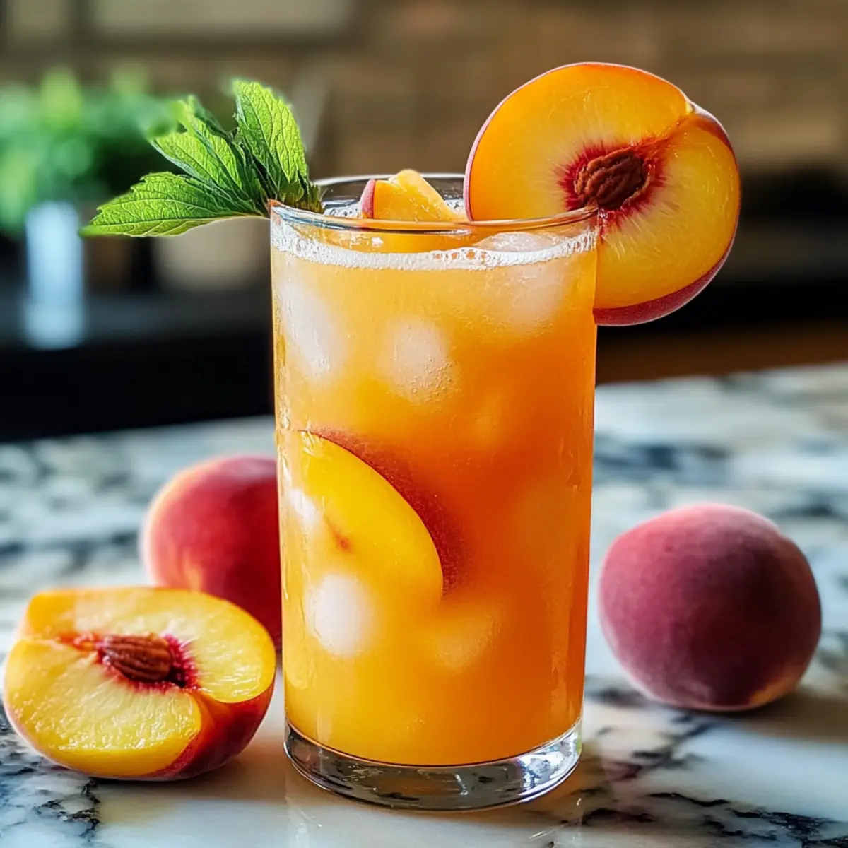 Erfrischende Pfirsichlimonade für heiße Sommertage