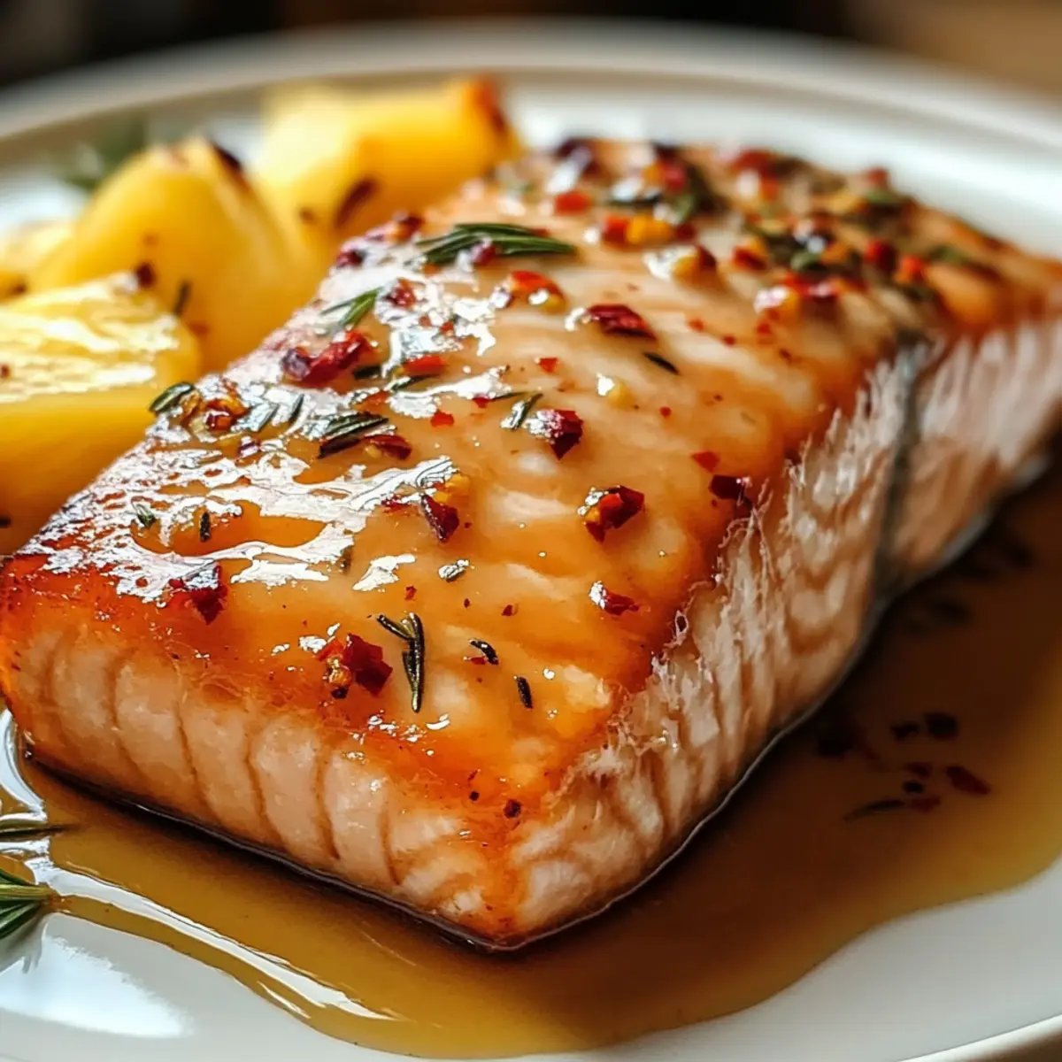 Ananassirup-Lachs in 40 Minuten zubereiten