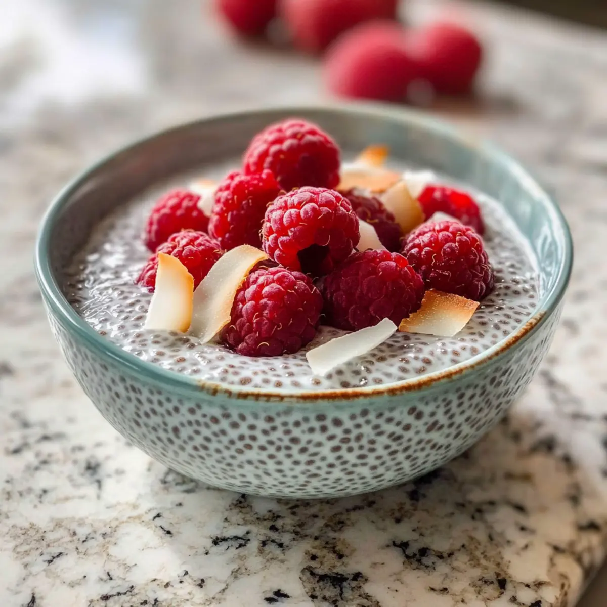 Himbeer Chia Pudding mit Kokosmilch lecker und gesund