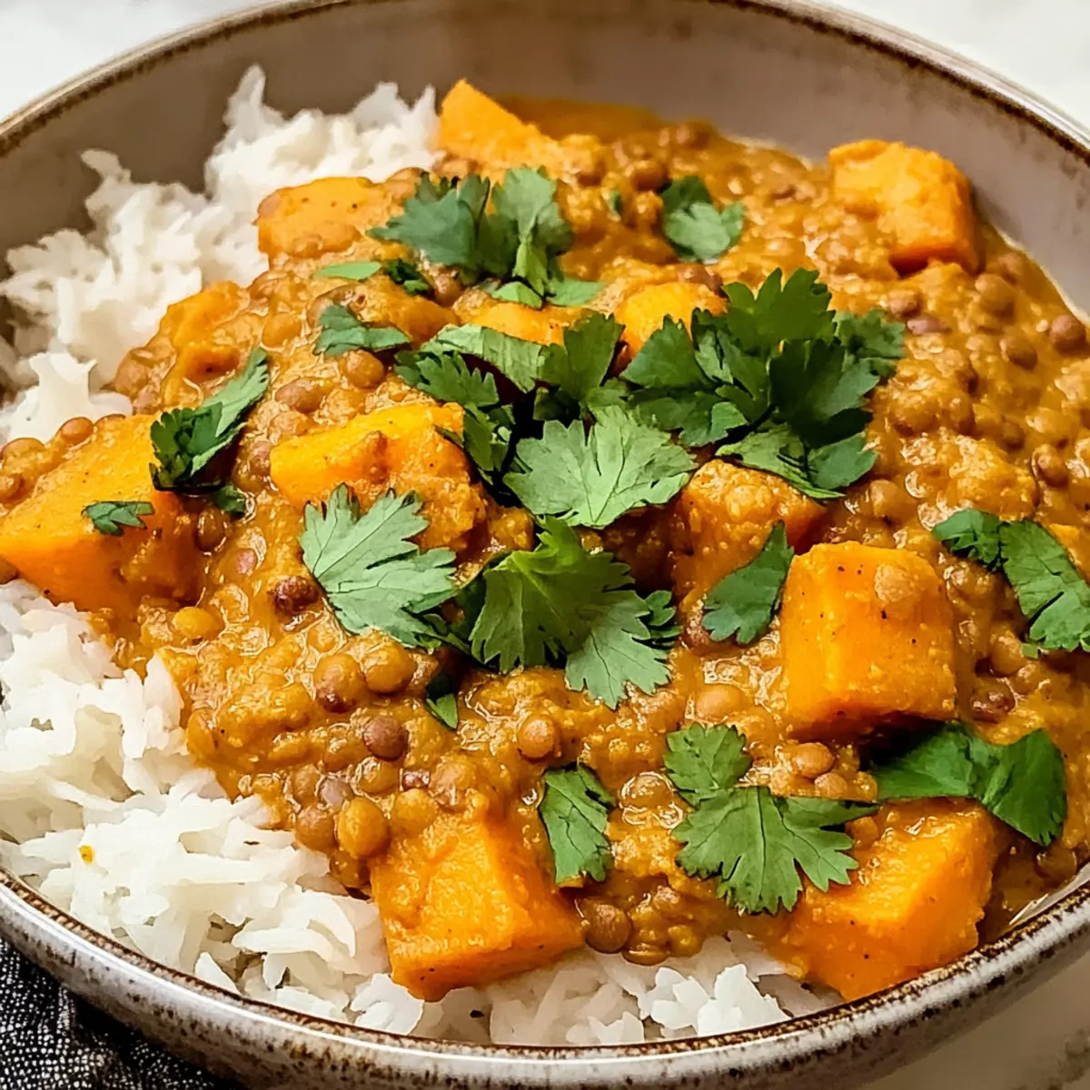 Rote Linsensuppe mit Süßkartoffeln für Wohlfühlmomente