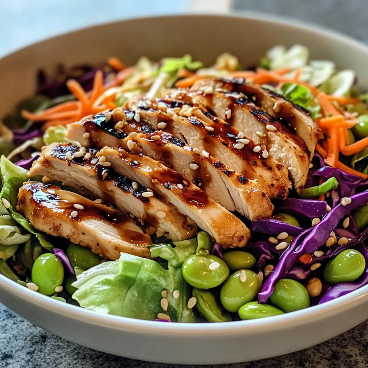Sesam-Hähnchensalat für gesundes Kochen zuhause