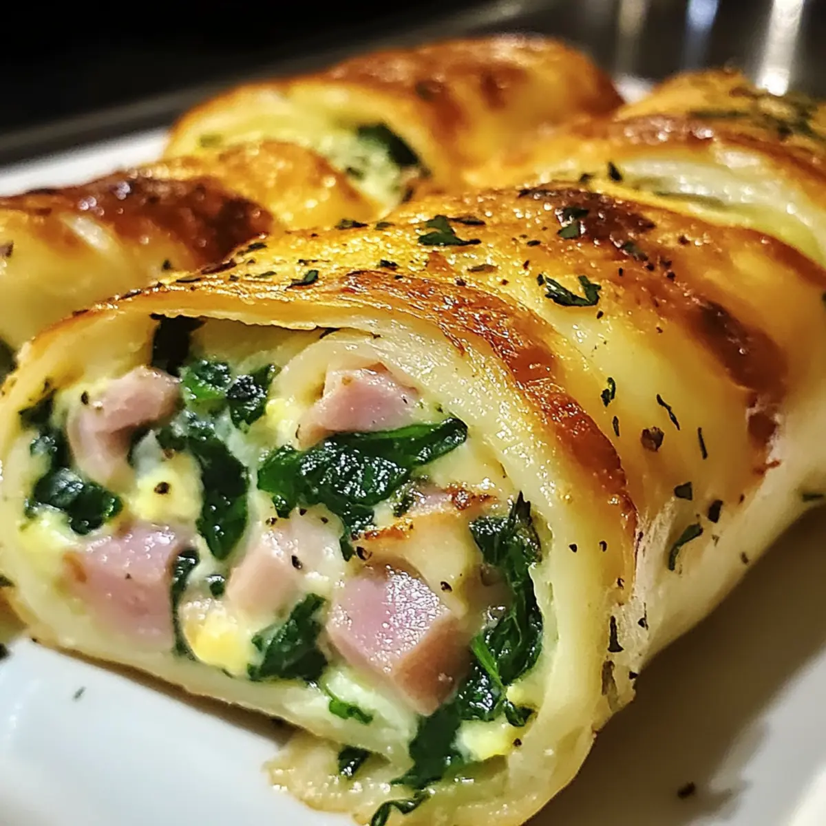 Spinat Schinken Frühstücksrollen für einen perfekten Start
