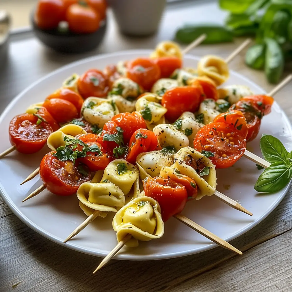Tortellini Spieße Tomate Mozzarella für jeden Anlass