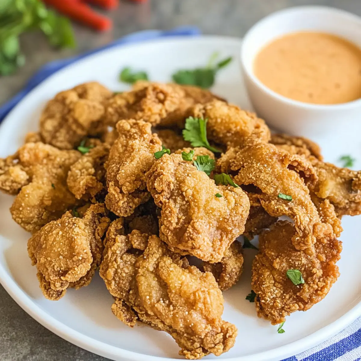 Vegan KFC Fried Chicken mit Austernpilzen
