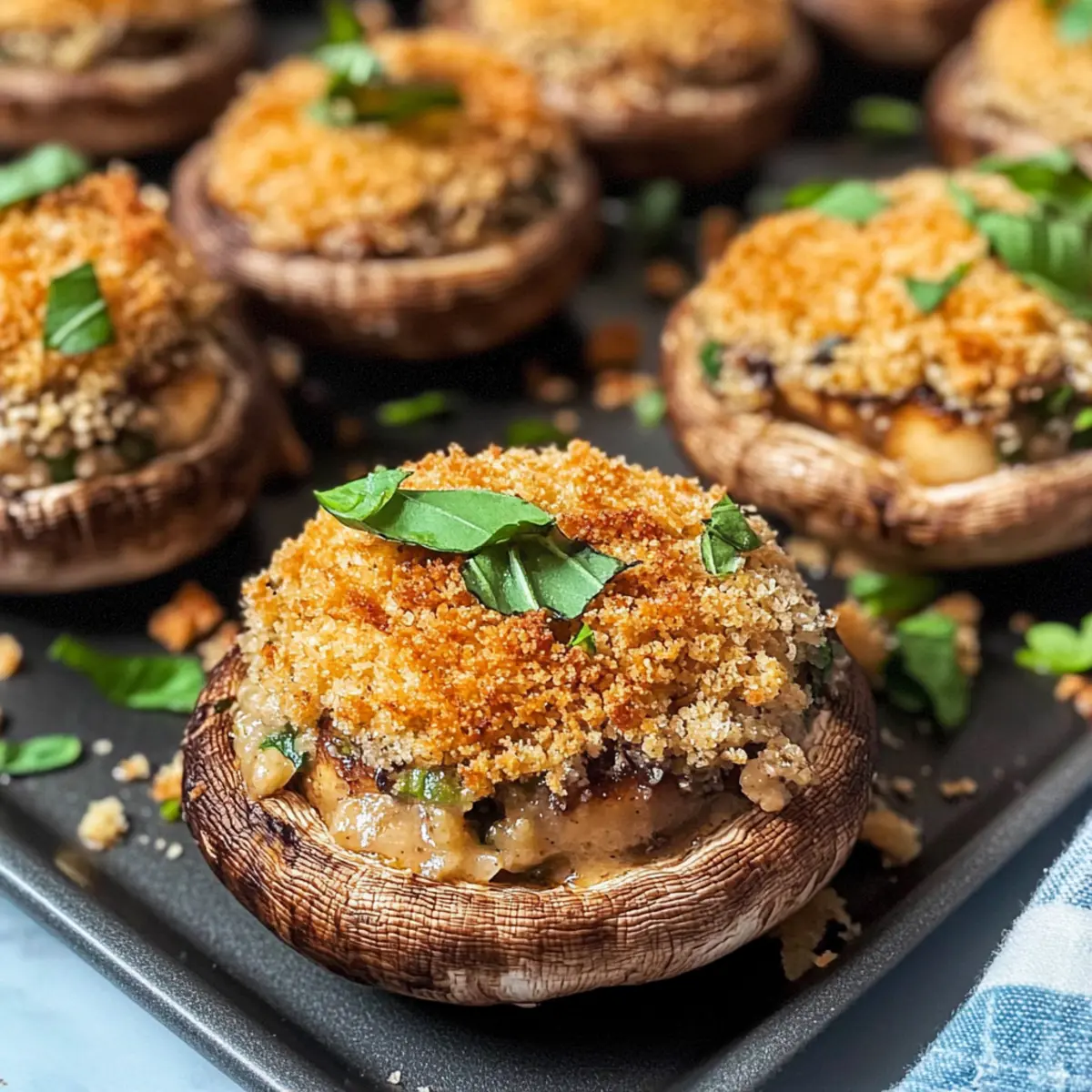 Vegane gefüllte Champignons mit Cashewfüllung