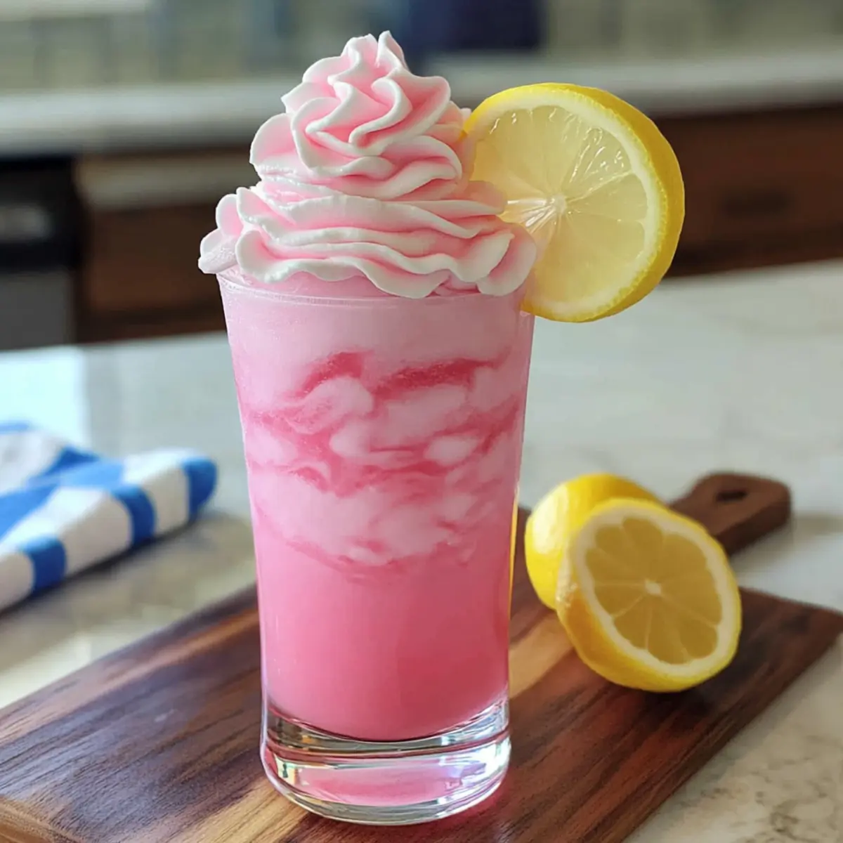 Schlagartige rosa Zitronenlimonade für den Sommer