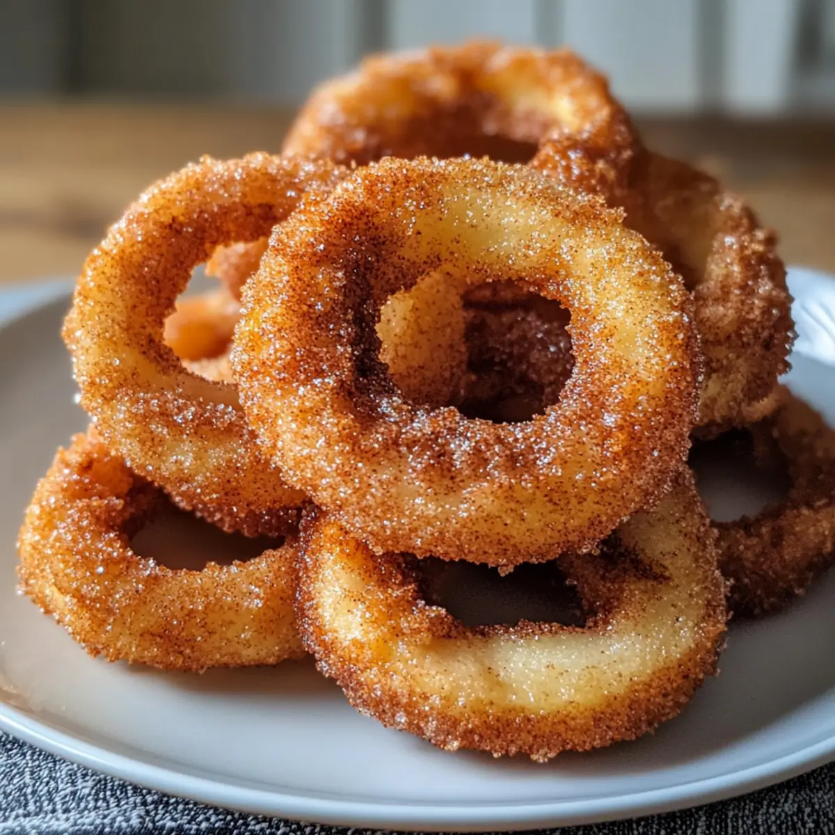 Luftfritteuse Zimt-Apfelringe – Schnelle Genussmomente