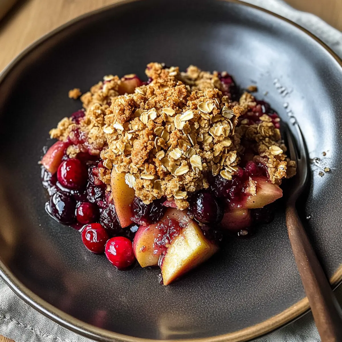 Köstlicher Apfel-Preiselbeeren-Crisp für jeden Anlass
