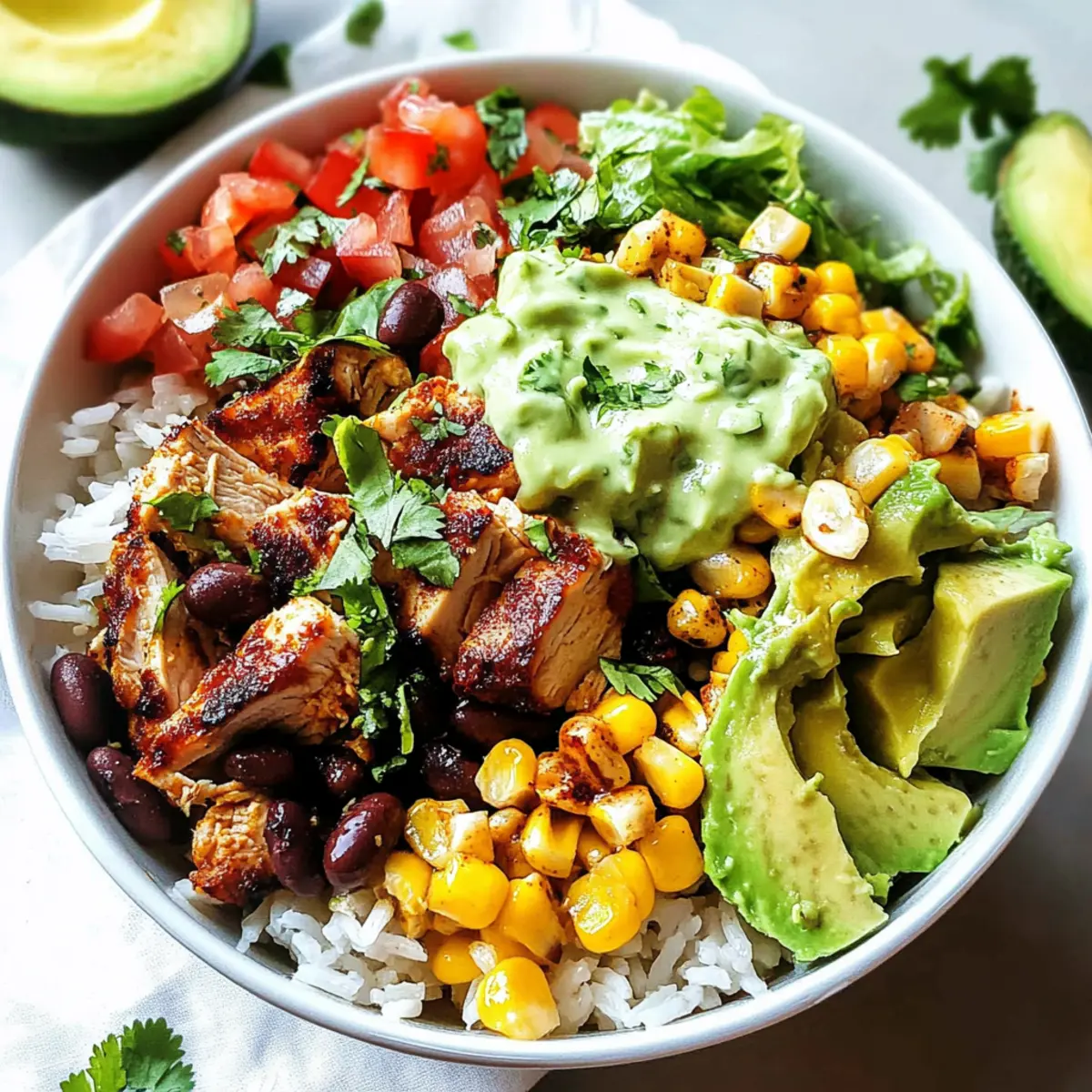 Hühnchen Burrito Schalen für ein Festmahl zuhause