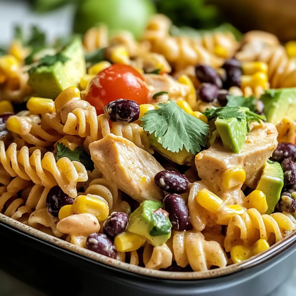 Chipotle Hähnchen Pasta Salat für den perfekten Abend