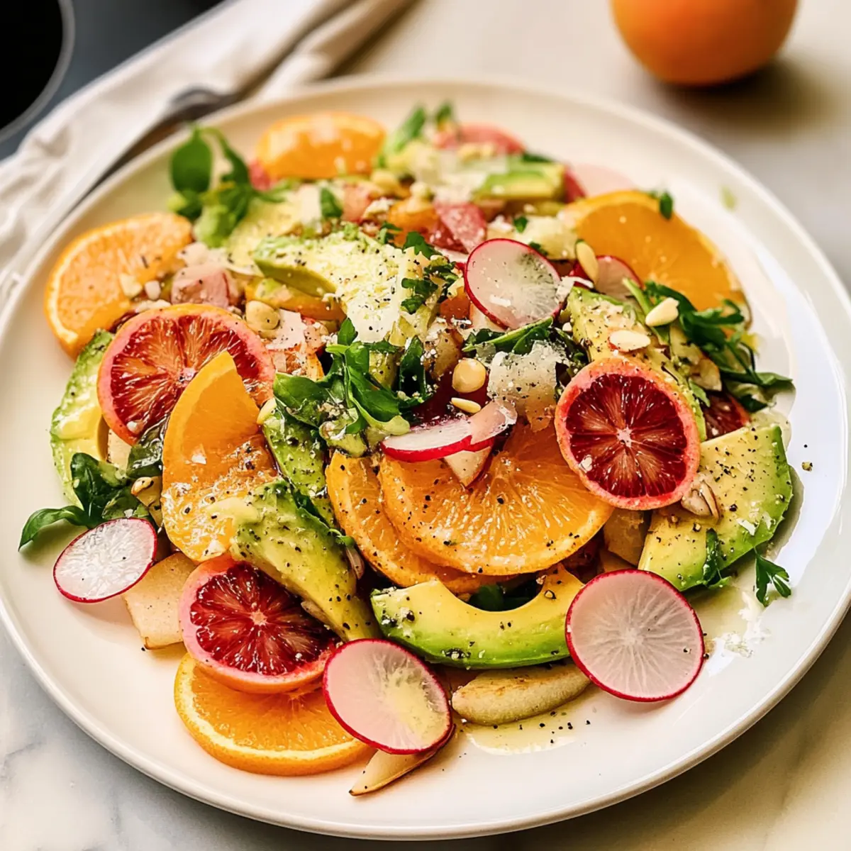 Zitrus- und Fenchelsalat mit cremigem Avocado-Twist