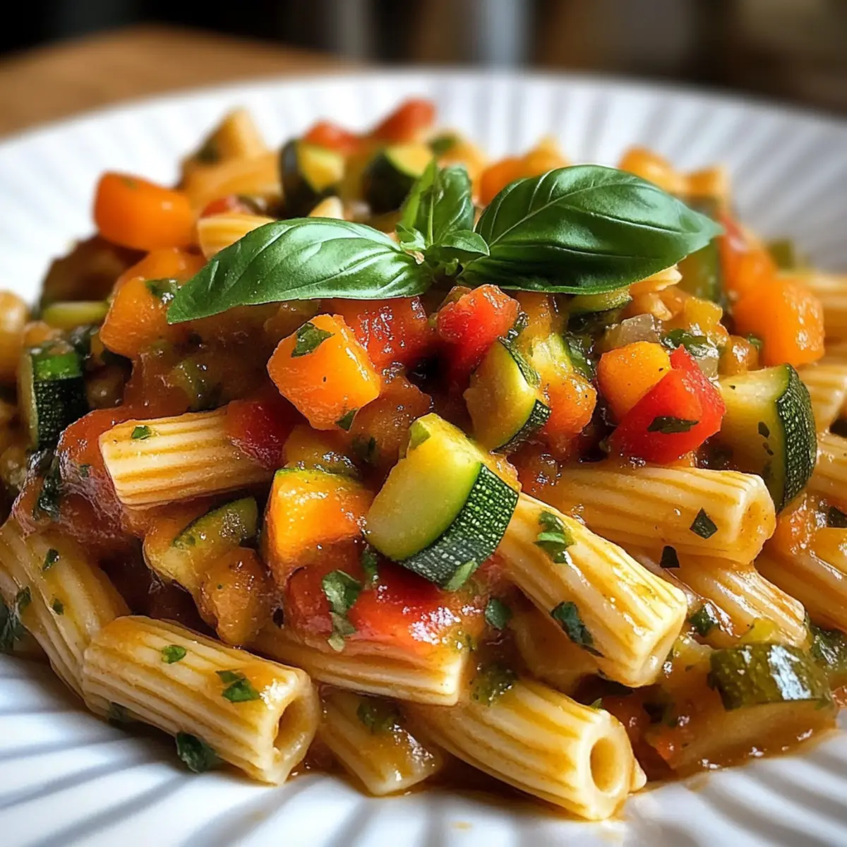 Gesunde Nudeln mit Gemüse-Sauce für jeden Tag