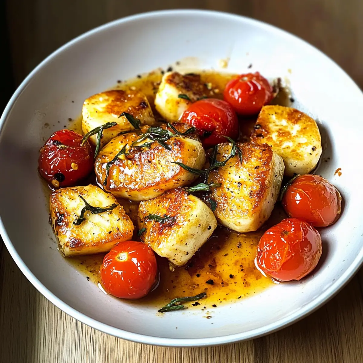 Honigtomaten mit Halloumi für ein schnelles Abendessen