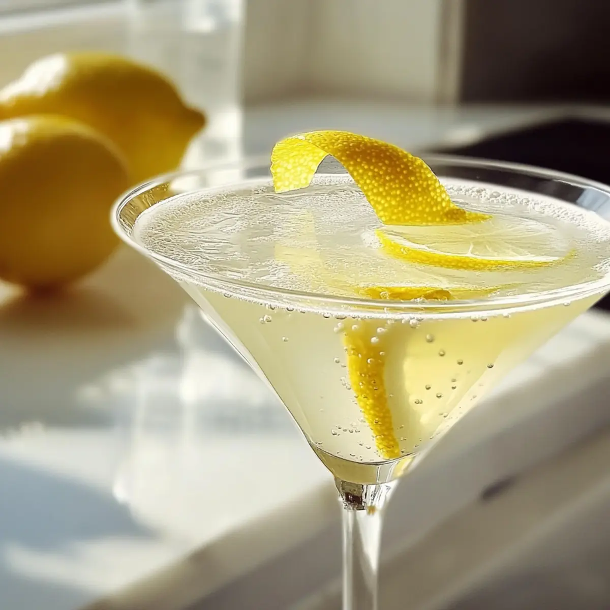 Zitronenbonbon Martini Mocktail für erfrischende Momente