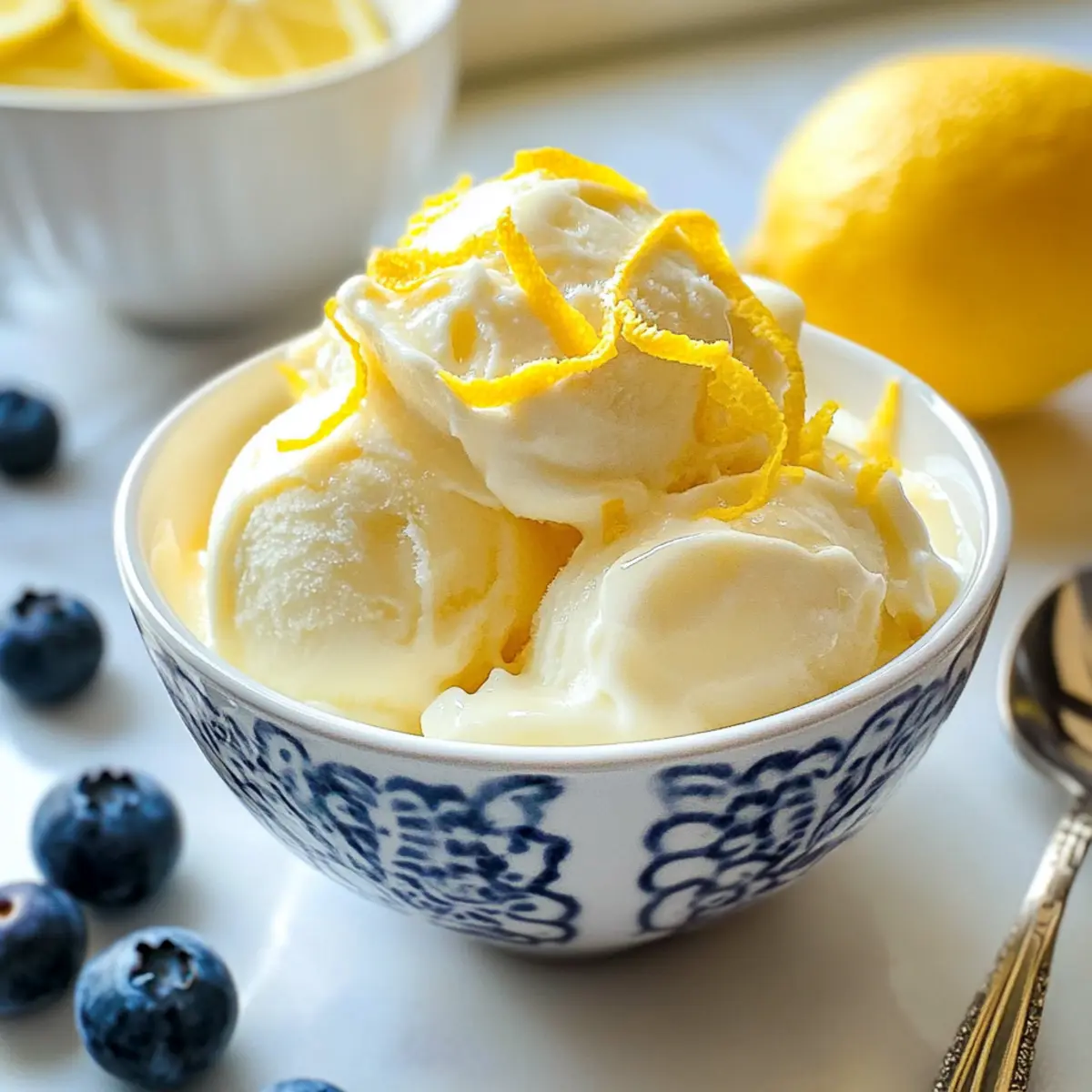 Zitronen gefrorener Joghurt für erfrischende Genussmomente