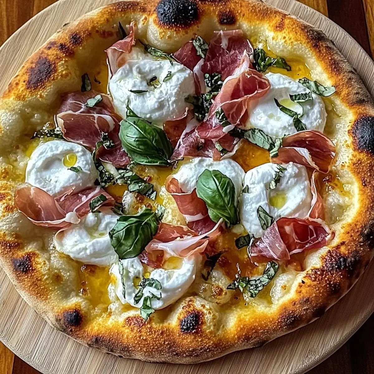 Prosciutto- und Honig-Burrata-Pizza-Rezept zum Verlieben