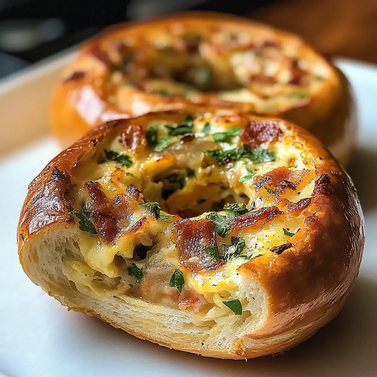Quiche gefüllte Bagels für dein ideales Frühstück
