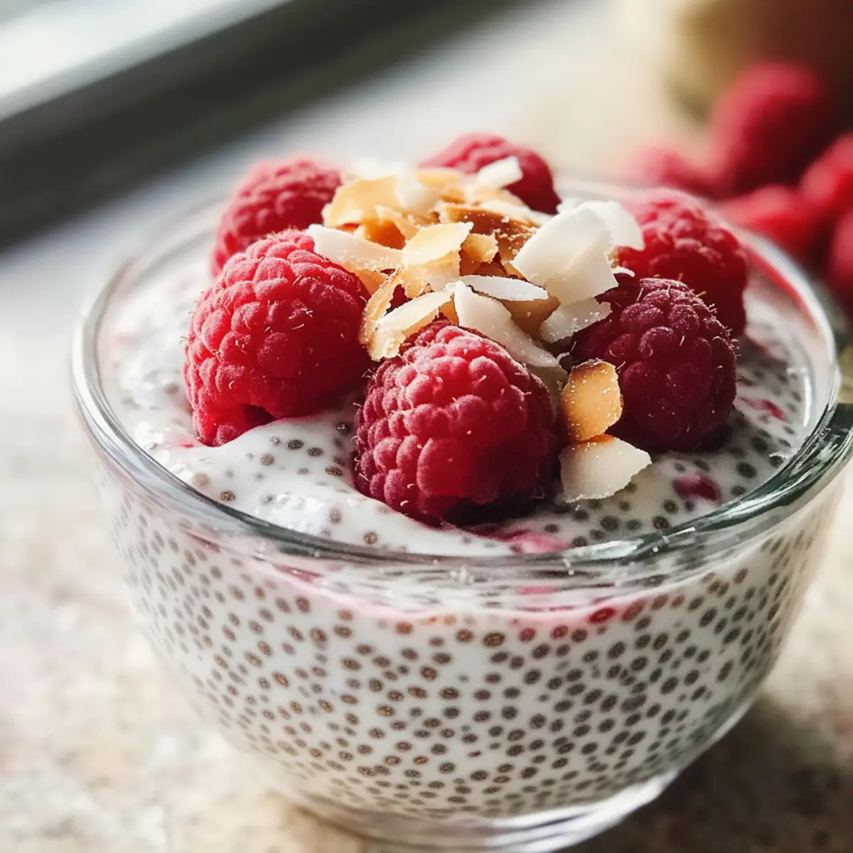 Himbeer-Chia-Pudding mit Kokosnuss - Einfach & Cremig