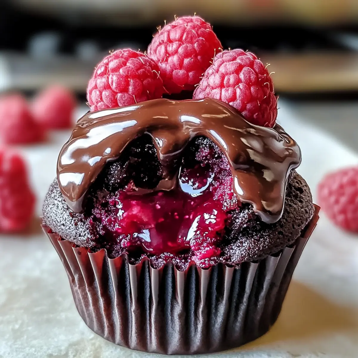 Himbeer-Schokoladen-Lava-Cupcakes für süße Momente