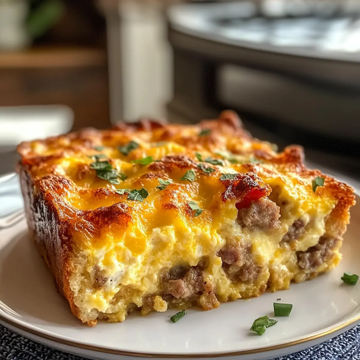 Wurst und Eier Auflauf für ein perfektes Frühstück