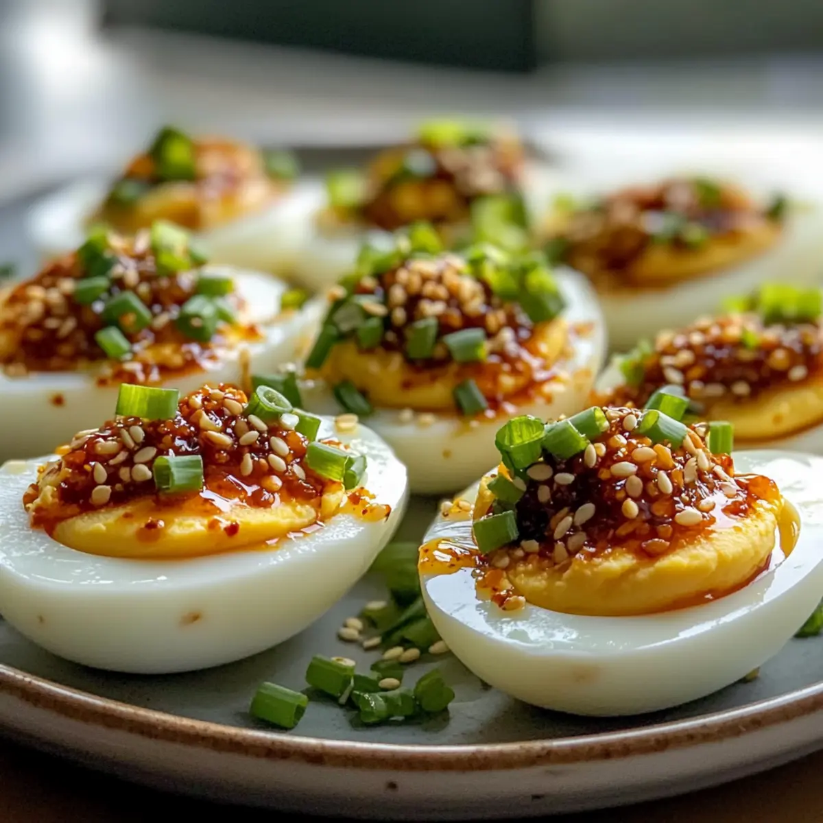 Sojasoßen-Eier mit Chili-Crunch für jeden Anlass