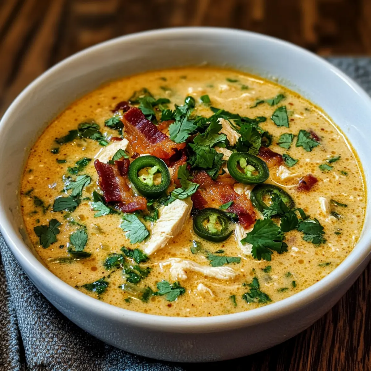 Scharfe Jalapeño-Popper-Hühnchen-Suppe Rezept