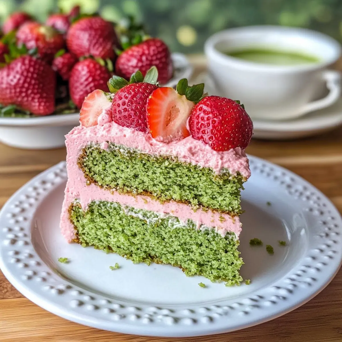 Erdbeer-Matcha-Latte-Kuchen für echte Genussmomente