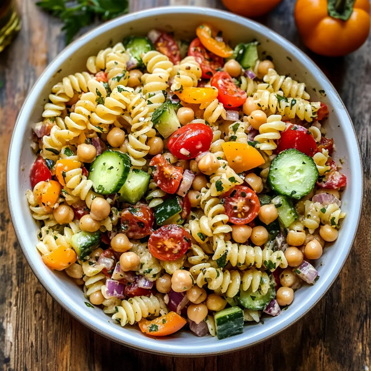 Frischer Sommer-Pasta-Salat für hitzige Tage