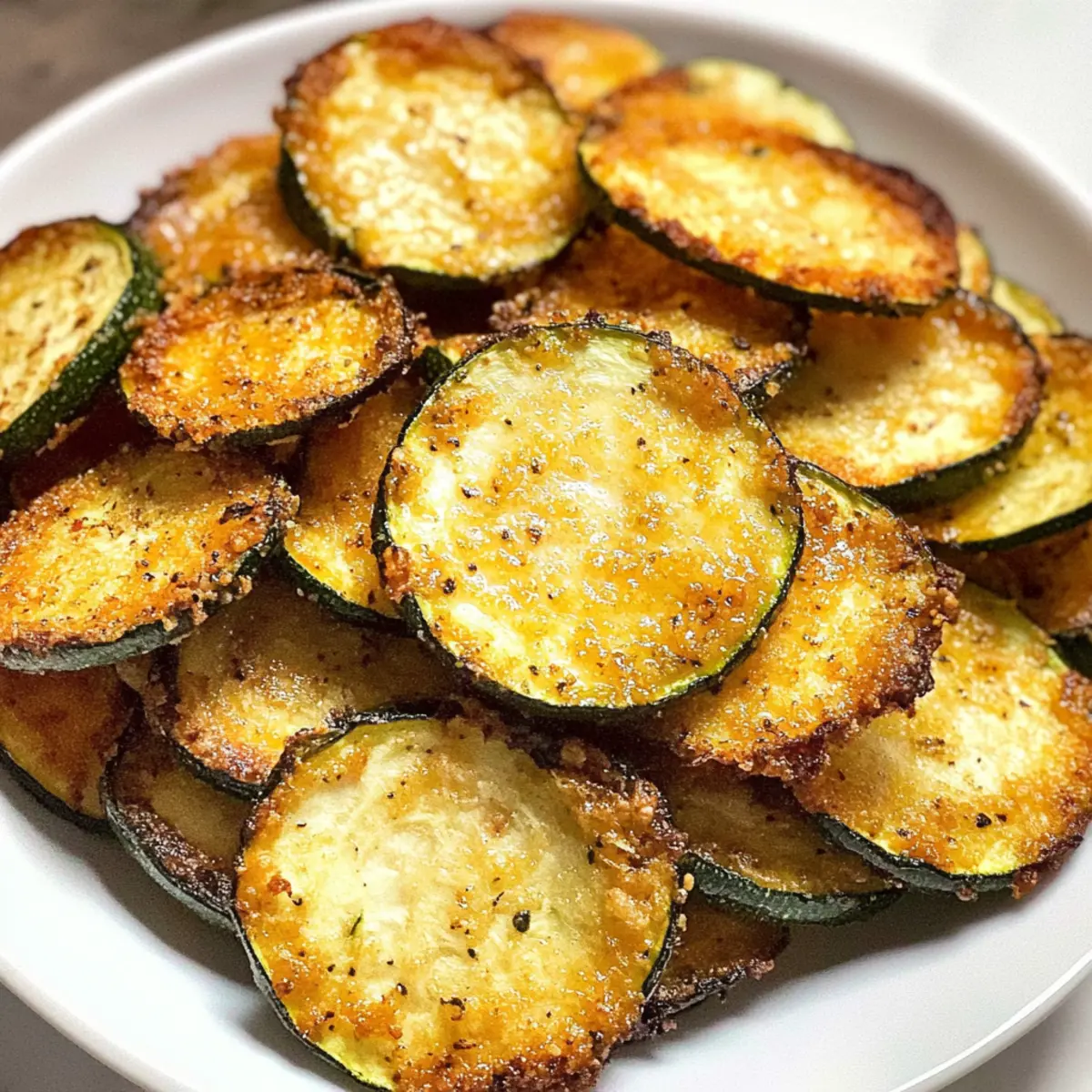 Luftfritteusen-Zucchinichips für knusprigen Snackgenuss