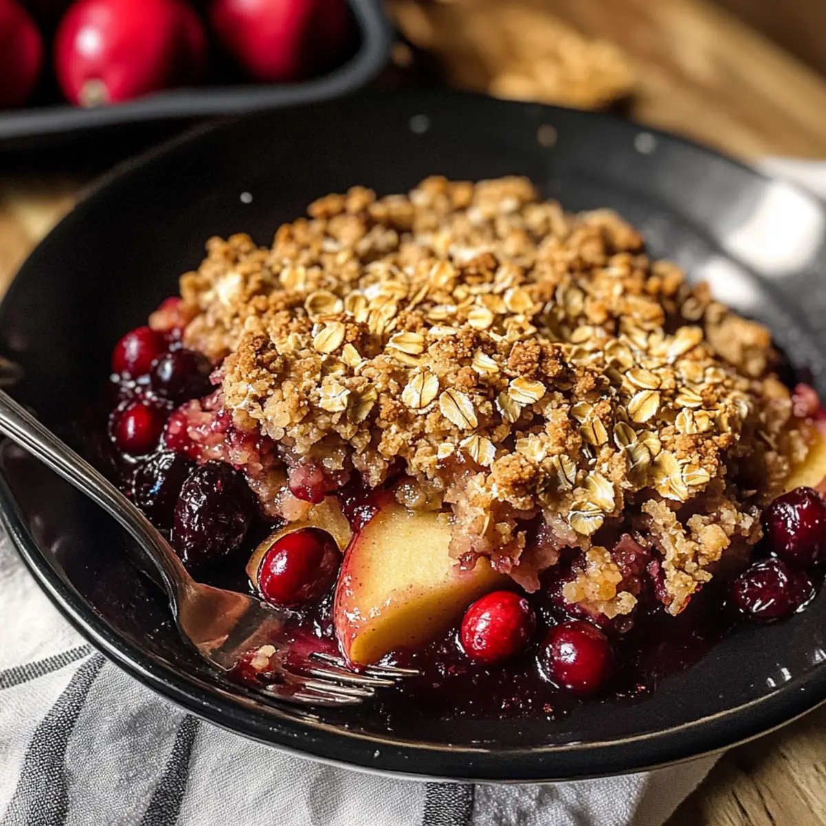 Apfel-Preiselbeer-Crisp für gemütliche Herbstabende
