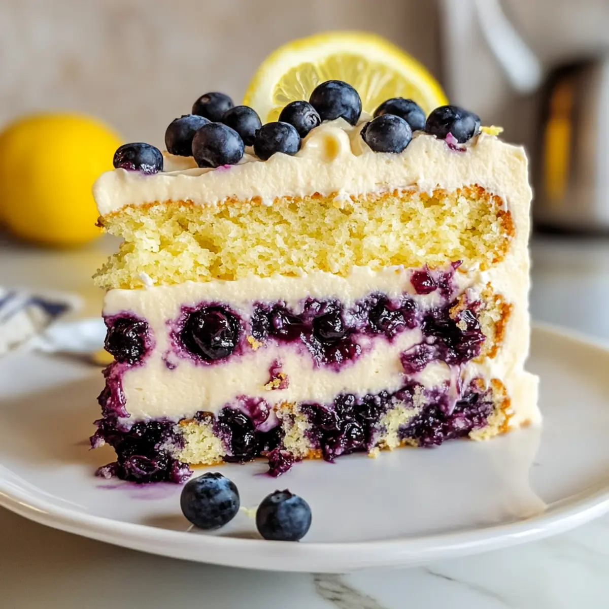 Blaubeer-Zitronen-Schichtkuchen weich & feucht