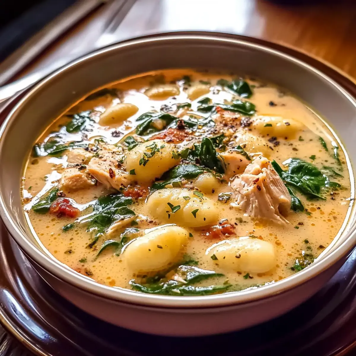 Hühnchen-Gnocchi-Suppe für gemütliche Abende