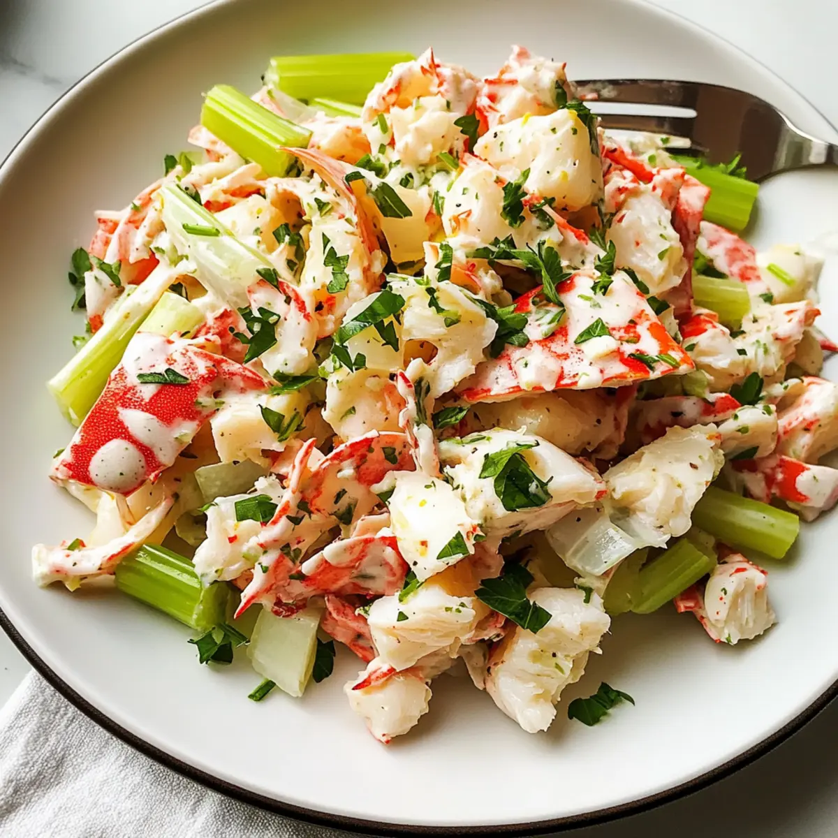 Klassischer Krabbensalat mit cremigem Dressing