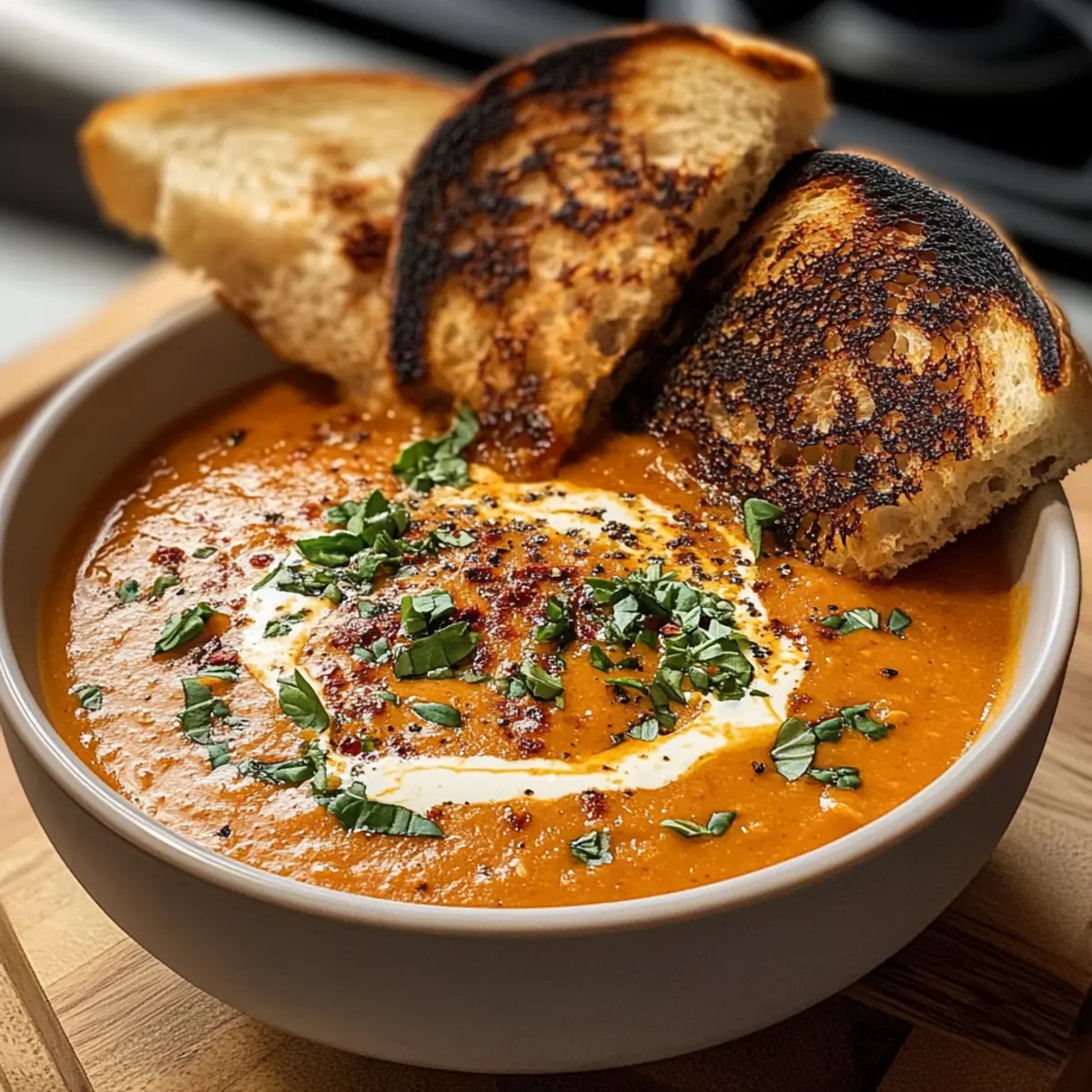 Feuergeröstete Tomatensuppe für gemütliche Abende