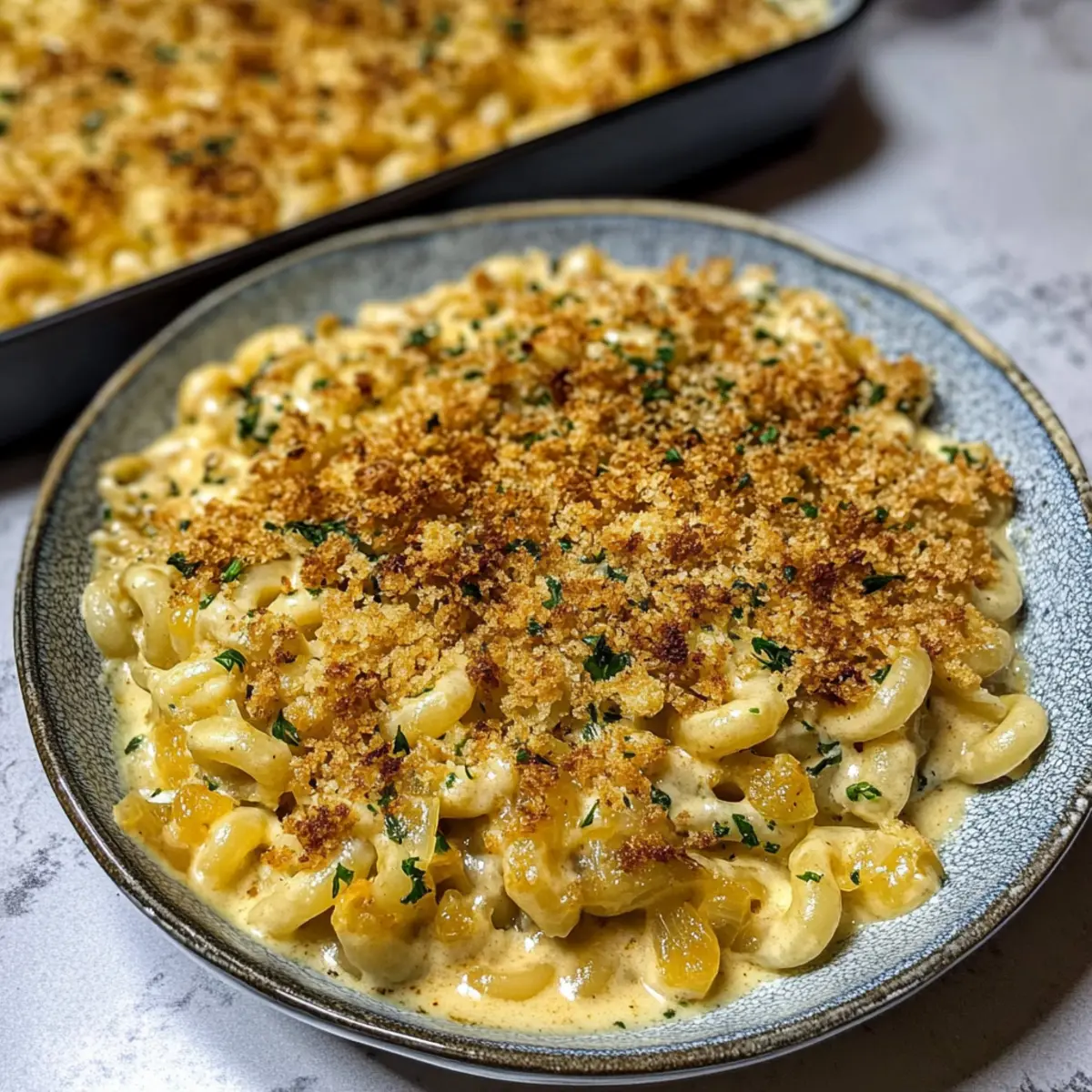 Französische Zwiebelsuppe Pasta für Gemütliche Abende