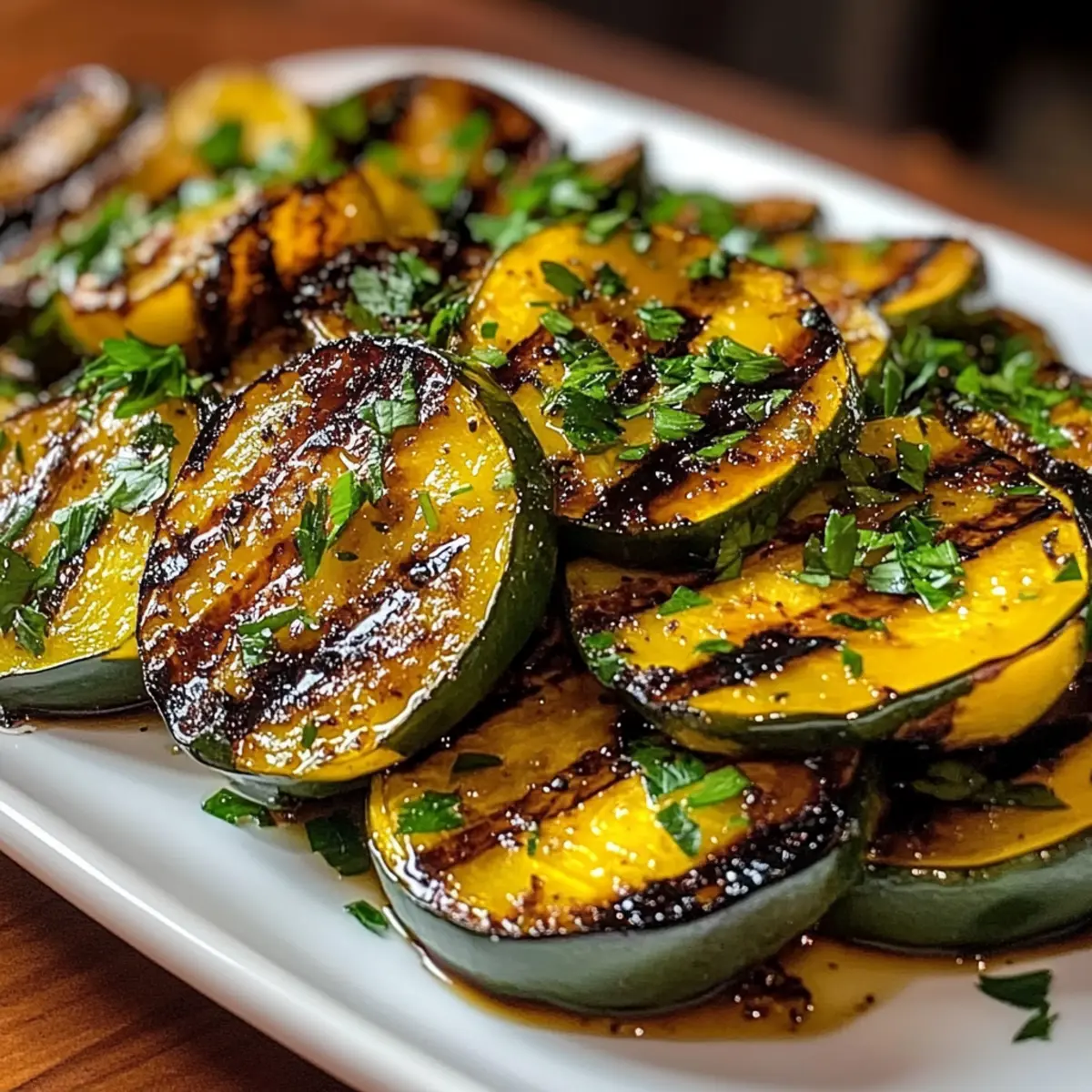Gegrillter Sommerkürbis mit Balsamico-Glasur genießen