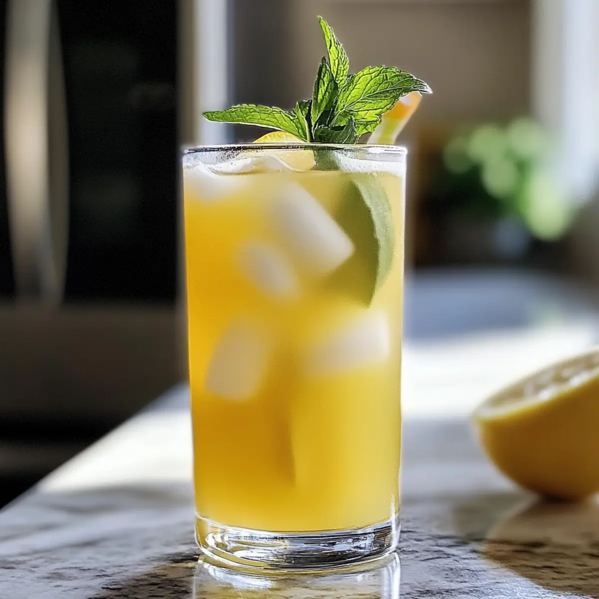 Gesündere Grüner Tee Limonade für heiße Tage