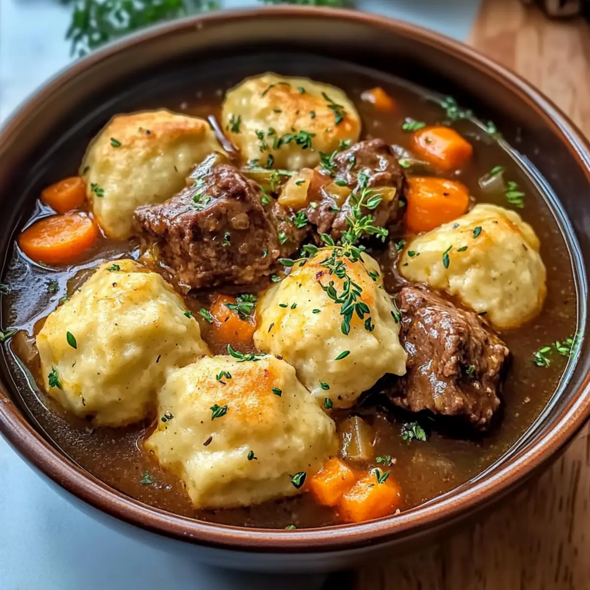 Irisches Eintopf mit Cheddar-Dumplings für kalte Tage