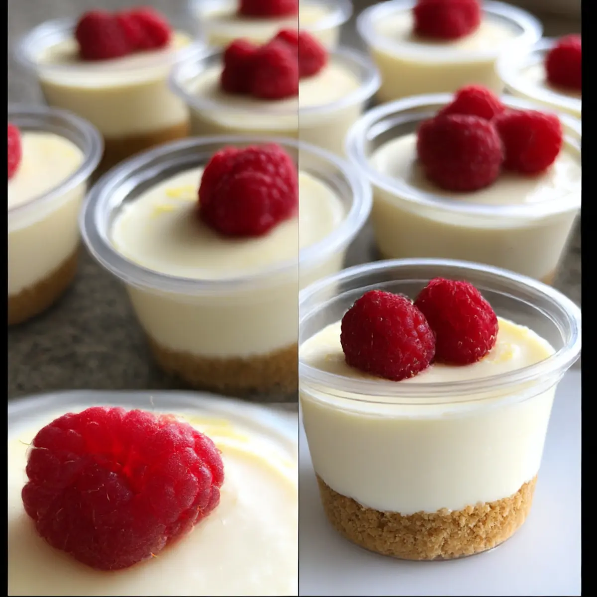 Zitronen-Himbeer-Dessertbecher ohne Backen