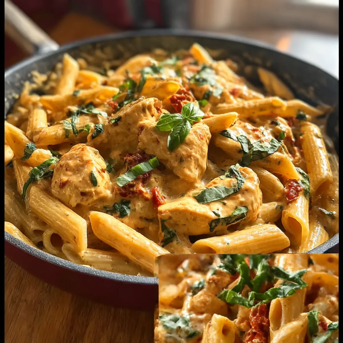 Heirate mich Hähnchen Pasta: Cremiger Genuss für Zwei