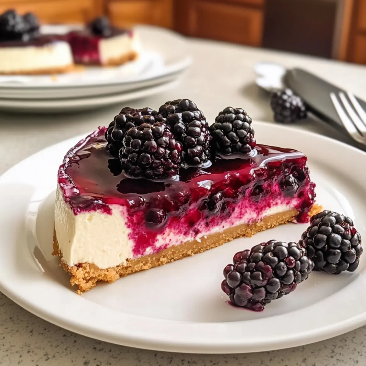 Keine Backen Brombeer-Käsekuchen für heiße Sommertage