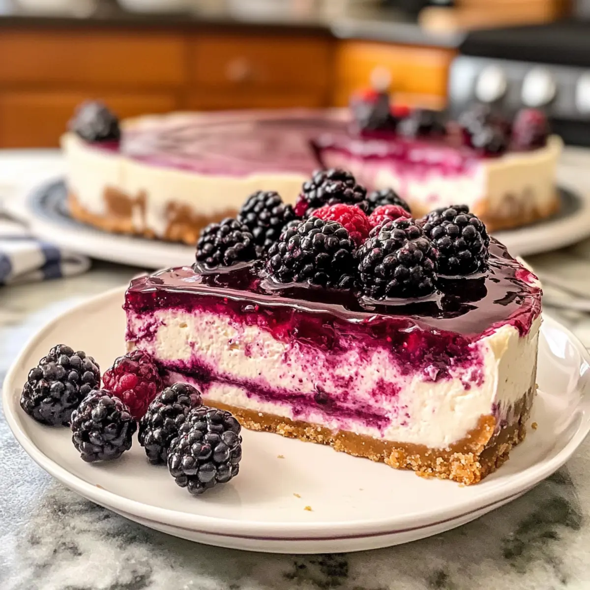 Kein Backen Brombeer Käsekuchen Genuss für den Sommer