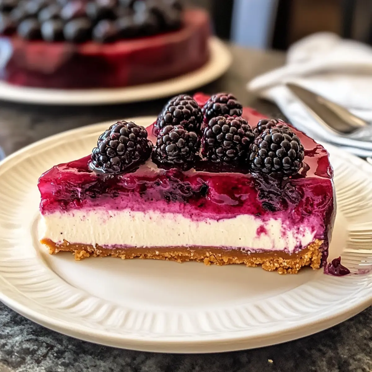 Keine Backen Brombeer Käsekuchen für heiße Sommertage