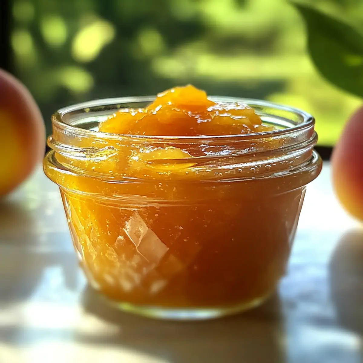 Altmodische Pfirsichmarmelade für den Sommer genießen
