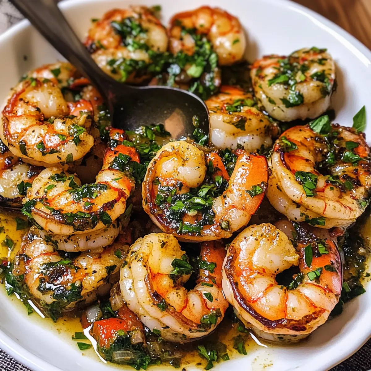 Pfannenröstete Chimichurri Garnelen Rezept für Genießer