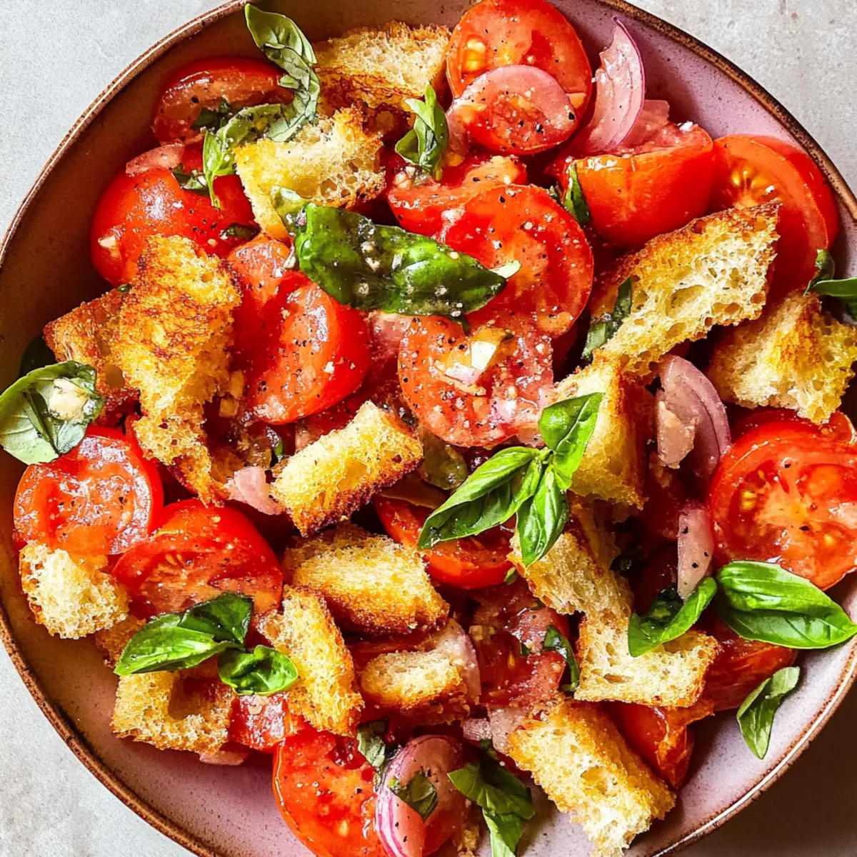Erfrischender Panzanella-Salat für den Sommer