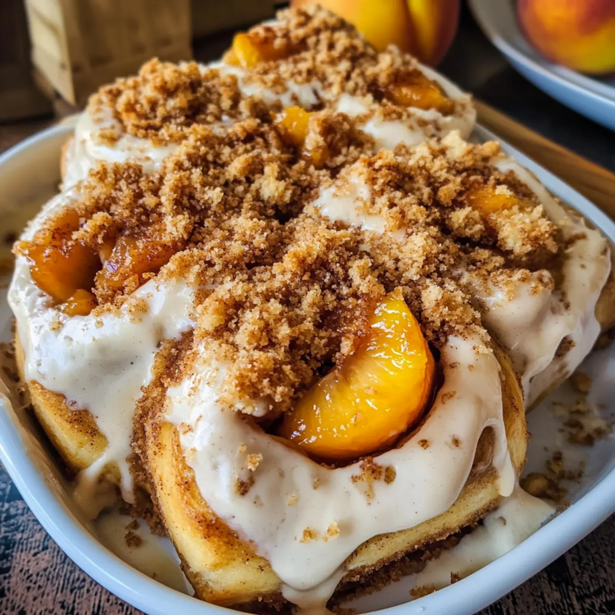 Pfirsich-Cobbler-Zimtschnecken für den perfekten Sommer